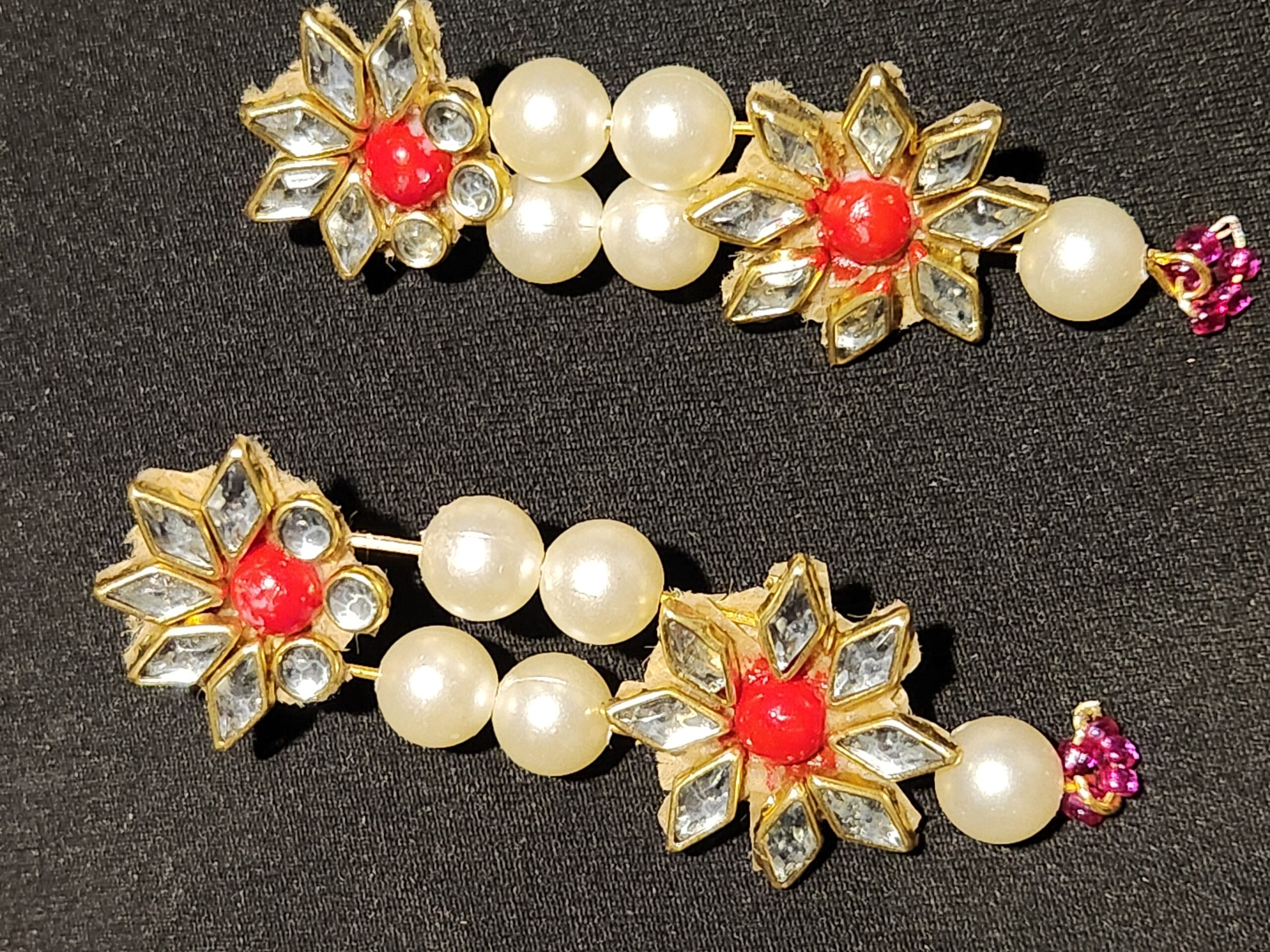 Royal Kundan Pearl Drops Earrings-3