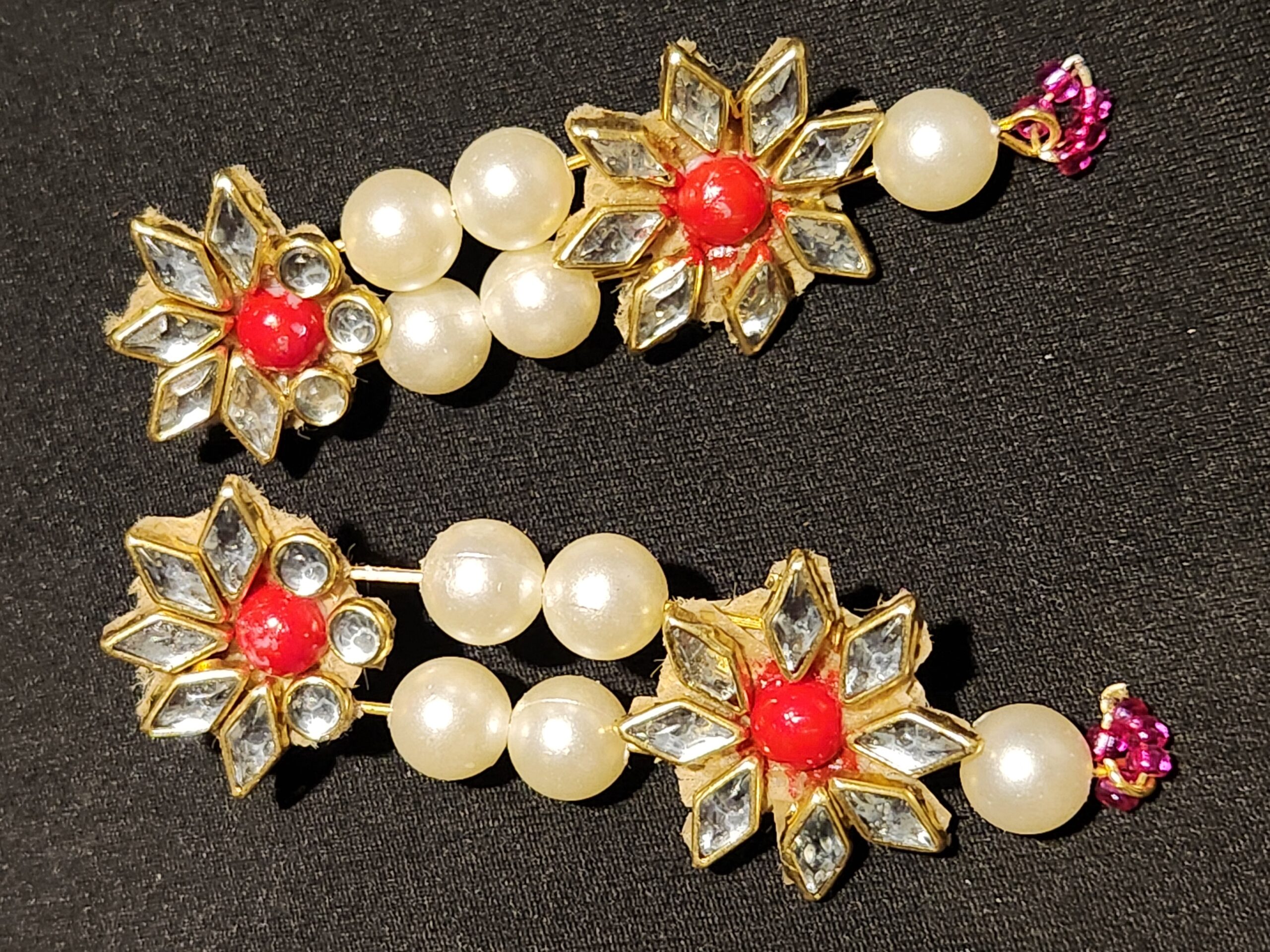 Royal Kundan Pearl Drops Earrings-4