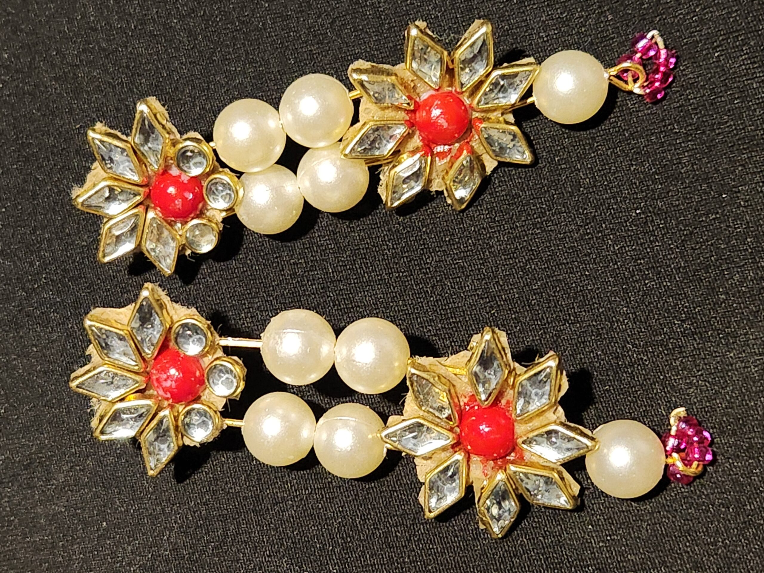 Royal Kundan Pearl Drops Earrings-5