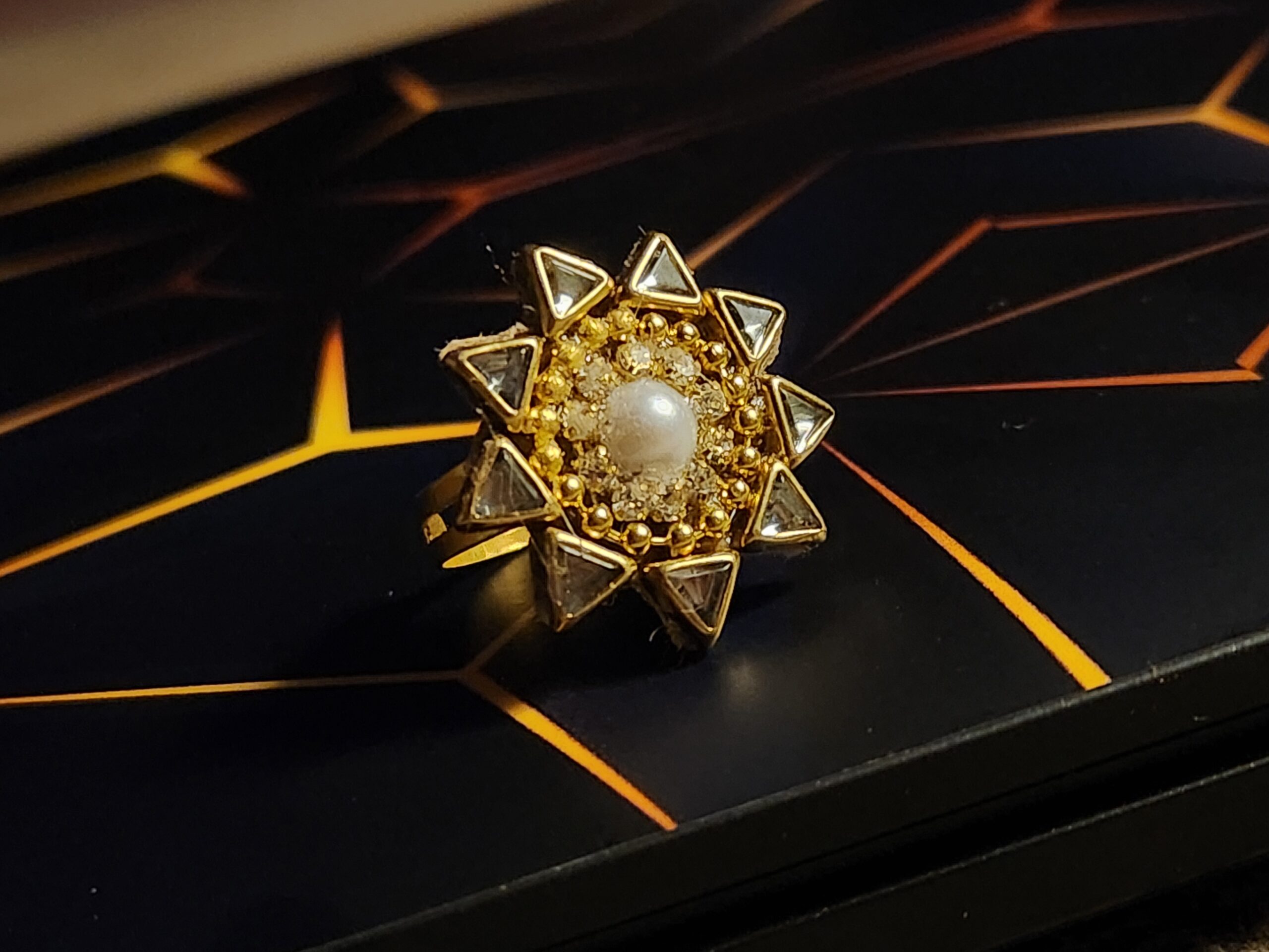 Royal Kundan Glam Ring