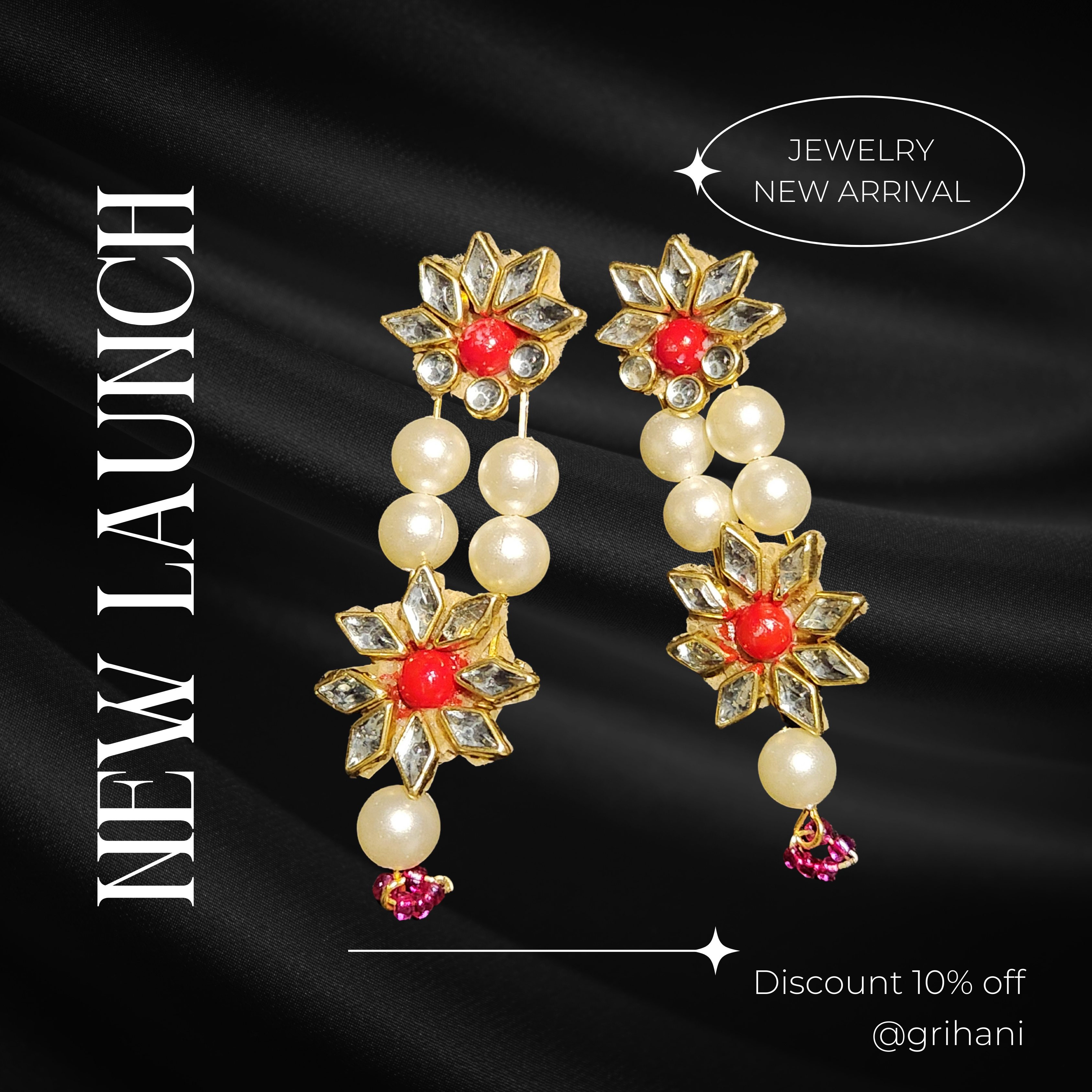 Royal Kundan Pearl Drops Earrings